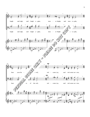 Welcome joy, and welcome sorrow (mvt. 1 from the \'\'Sorrow and Joy\'\' trilogy) - Keats/Chatman - SATB