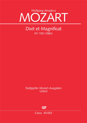 Dixit et Magnificat, KV 193 - Mozart - Vocal Score