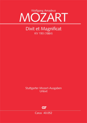 Carus Verlag - Dixit et Magnificat, KV 193 - Mozart - Vocal Score