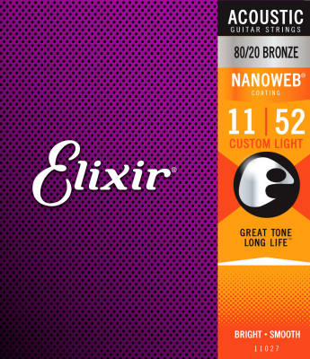 Elixir Strings - Nano Web 11-52 Custom Light Acoustic Strings