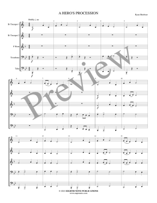 A Hero\'s Procession - Meeboer - Brass Quintet - Gr. Easy