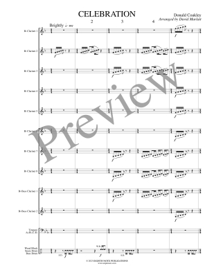 Celebration - Coakley/Marlatt - Clarinet Ensemble/Percussion - Gr. Medium-Difficult