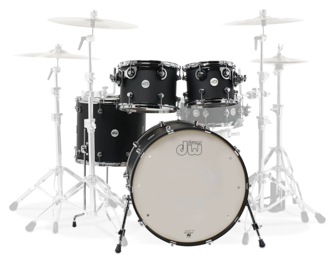 Design Series 4-Piece Shell Pack (22,10,12,16) - Satin Black