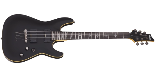 Schecter - Demon-6 Electric Guitar - Aged Black Satin