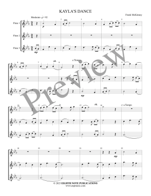 Kayla\'s Dance - McKinney - Flute Trio - Gr. Easy-Medium