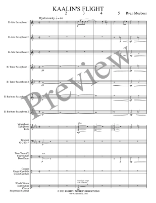 Kaalin\'s Flight - Meeboer - Saxophone Ensemble/Percussion - Gr. Medium