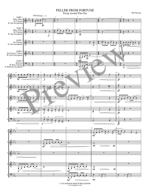 Feller From Fortune: Swing Around This One - Thomas - Interchangeable Woodwind Ensemble - Gr. Medium
