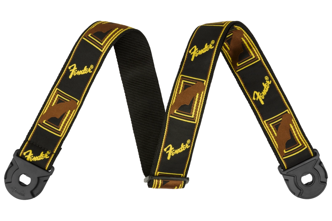 Quick Grip Locking End Strap, 2\'\' - Black/Yellow & Brown Monogram