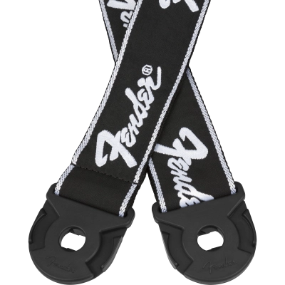 Quick Grip Locking End Strap, 2\'\' - Black with White Running Logo