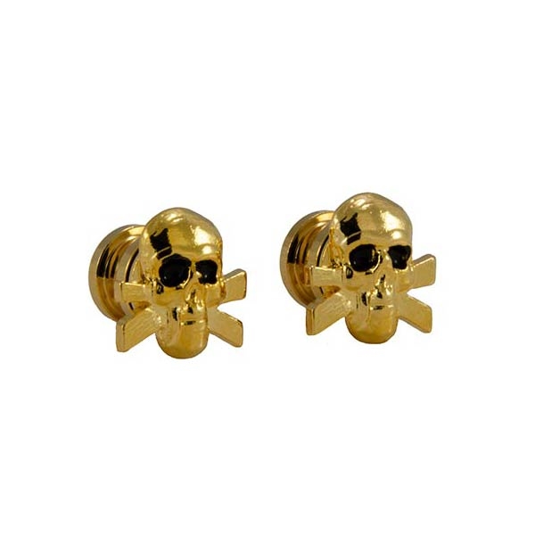 Skull Artist Strap Lock Button Set - Gold