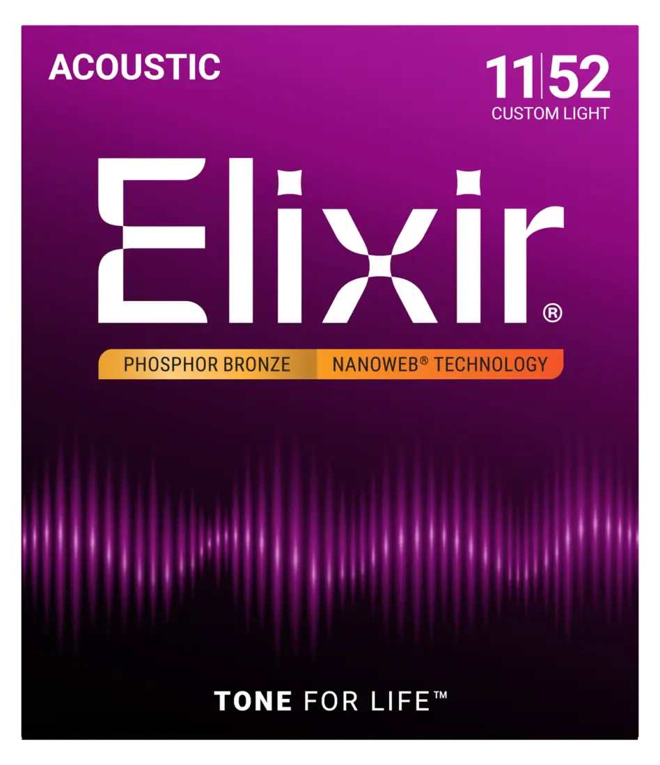 NANOWEB Phospher Bronze 11-52 Custom Light Acoustic Strings