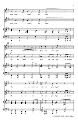 Hold Out Your Light - Spiritual/Dilworth - 2pt