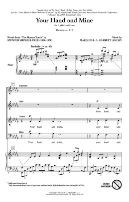 Your Hand and Mine - Free/Garrett - SATB