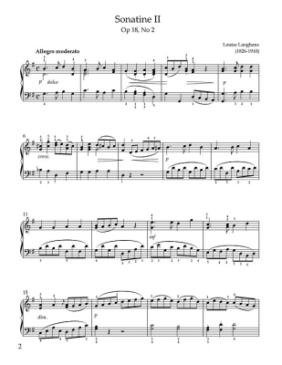 Sonatine Op 18, No 2 - Langhans-Japha - Piano - Book
