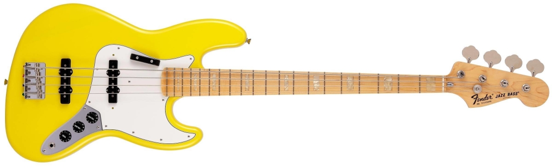 Made in Japan Limited International Color Jazz Bass, Maple Fingerboard -  Monaco Yellow