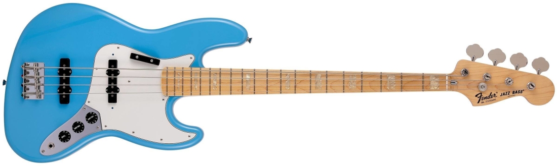 Fender Musical Instruments - Made in Japan Limited International Color Jazz  Bass, Maple Fingerboard - Maui Blue