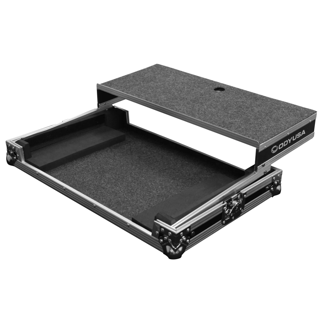Universal DJ Controller Flight Case with Glide Platform for Larger Medium to Large Size Controllers