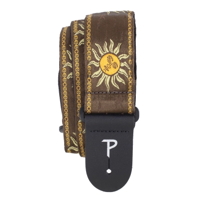 2\'\' Jacquard Guitar Strap - Brown Sunset