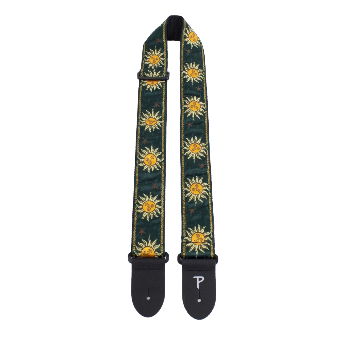 2\'\' Jacquard Guitar Strap - Green Sunset