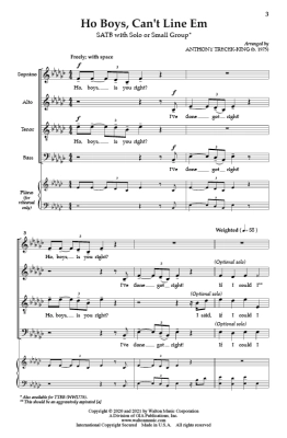 Ho Boys, Can\'t Line Em - Traditional/Trecek-King - SATB