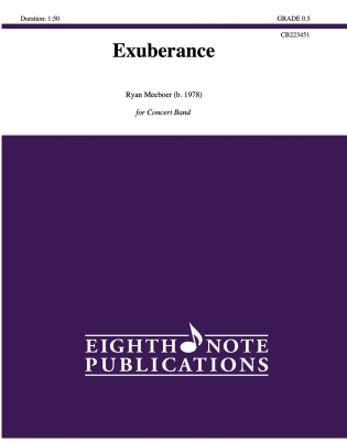 Eighth Note Publications - Exuberance - Meeboer - Concert Band - Gr. 0.5