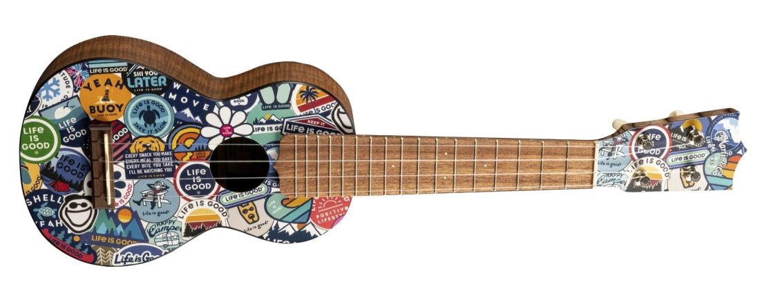 0XK Life Is Good Soprano Ukulele with Gigbag