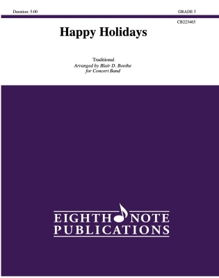 Eighth Note Publications - Happy Holidays - Traditional/Boothe - Concert Band - Gr. 3