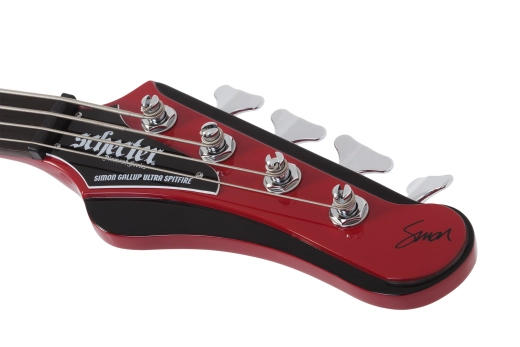 Simon Gallup Ultra Electric Bass - Red/Black