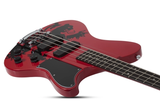 Simon Gallup Ultra Electric Bass - Red/Black