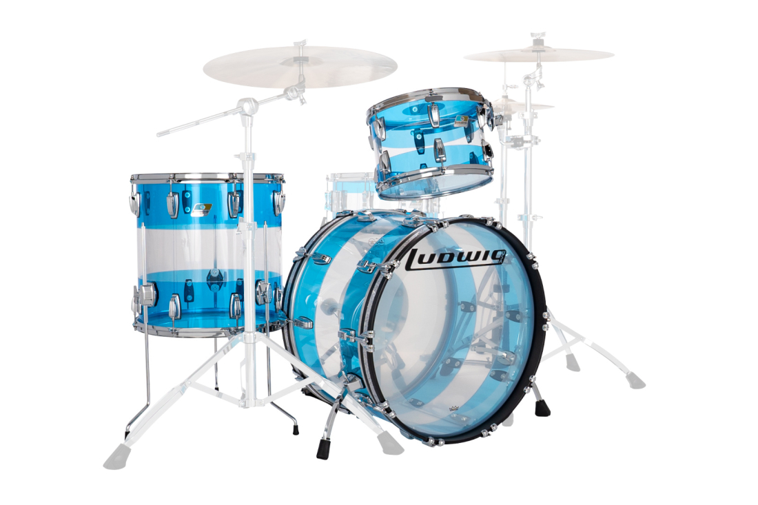 Vistalite 3-Piece Shell Pack (22,13,16) - Clear/Blue/Clear