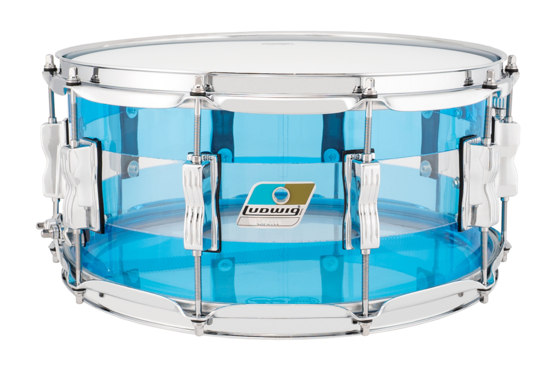Vistalite 6.5x14\'\' Snare Drum - Blue/Clear/Blue