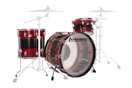 Vistalite 3-Piece Shell Pack (24,13,16) - Red Sparkle/Smoke/Red Sparkle