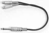 Link Audio 1/4 Mono-M  to 2x RCA-F Y-Cable