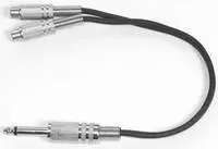 Link Audio 1/4 Mono-M  to 2x RCA-F Y-Cable