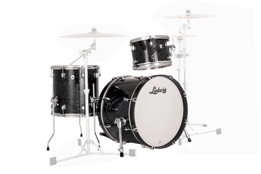 Ludwig Drums - NeuSonic Downbeat 3-Piece Shell Pack (20,12,14) - Ebony Pearl