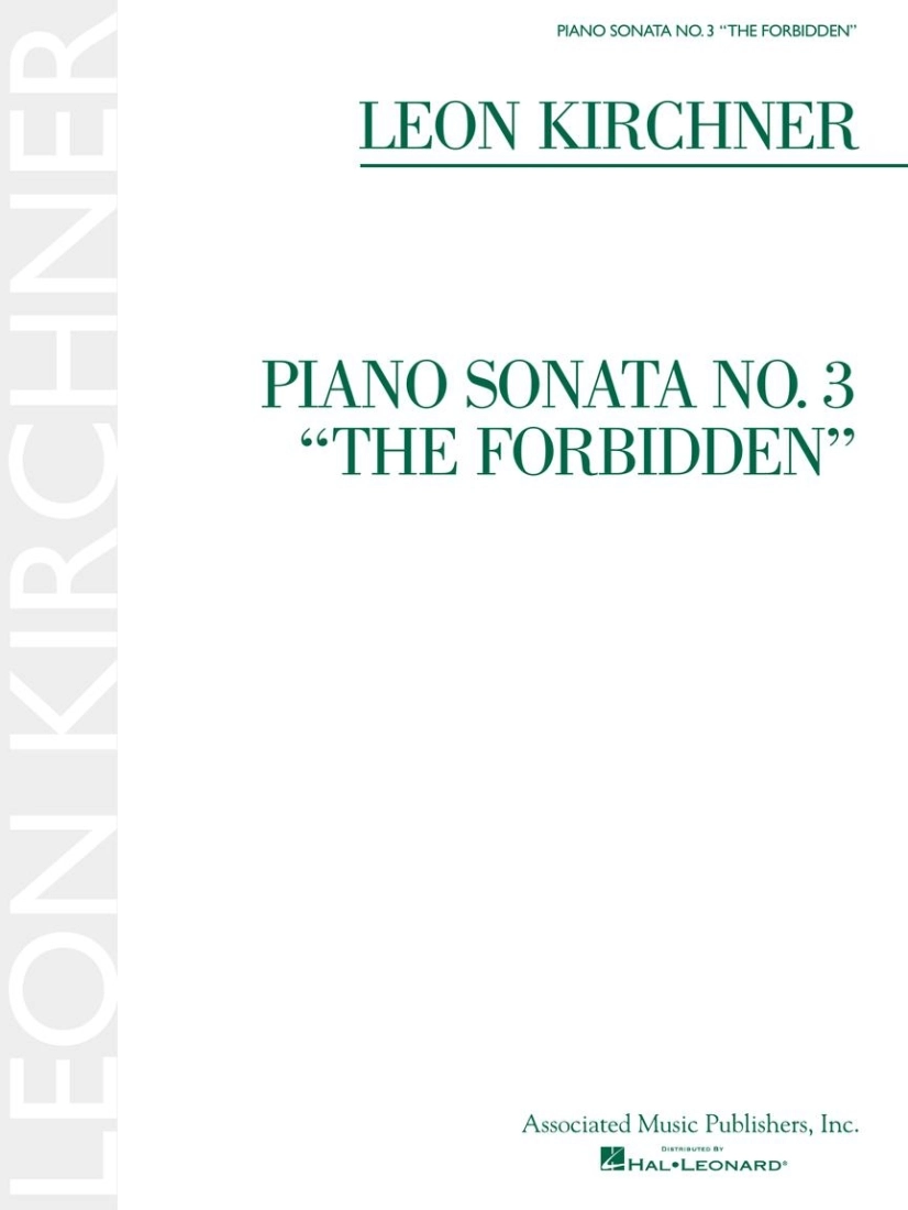 Piano Sonata No. 3 \'\'The Forbidden\'\' - Kirchner - Piano - Book