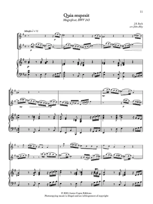 Six Arias from the Cantatas - Bach/Parry/Alley - 2 Flutes/Piano - Score/Parts
