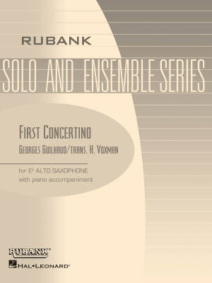 Rubank Publications - First Concertino - Guilhaud/Voxman - Alto Saxophone/Piano - Sheet Music