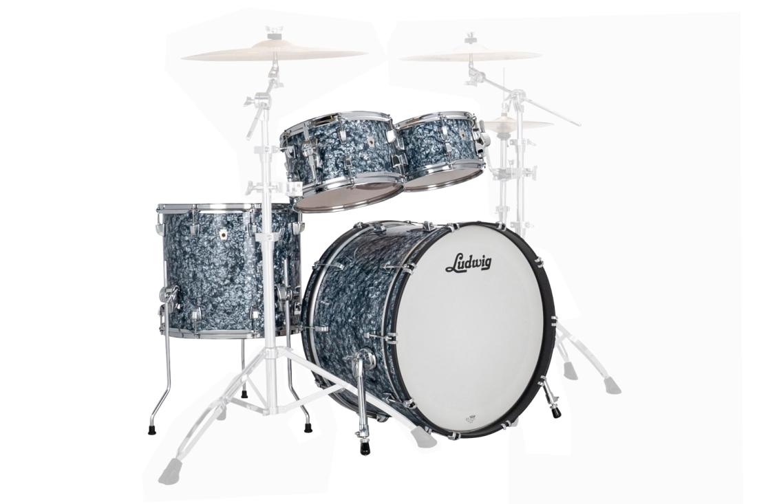 NeuSonic Rapid MOD2 4-Piece Shell Pack (22,10,12,16) - Steel Blue Pearl