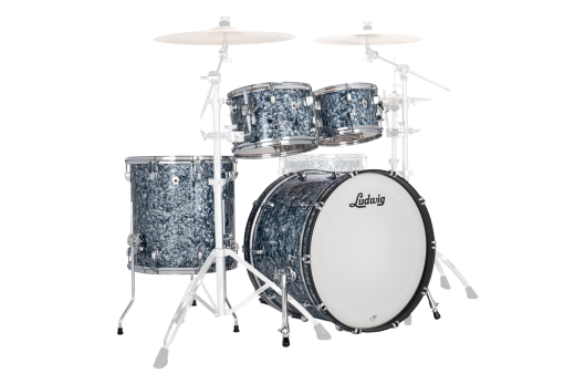 Ludwig Drums - NeuSonic 4-Piece Shell Pack (22,10,12,16) - Steel Blue Pearl