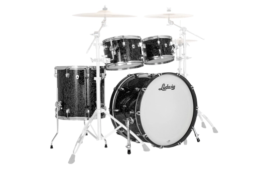 Ludwig Drums - NeuSonic 4-Piece Shell Pack (22,10,12,16) - Ebony Pearl