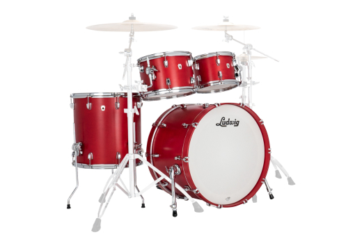 Ludwig Drums - NeuSonic 4-Piece Shell Pack (22,10,12,16) - Satin Diablo Red