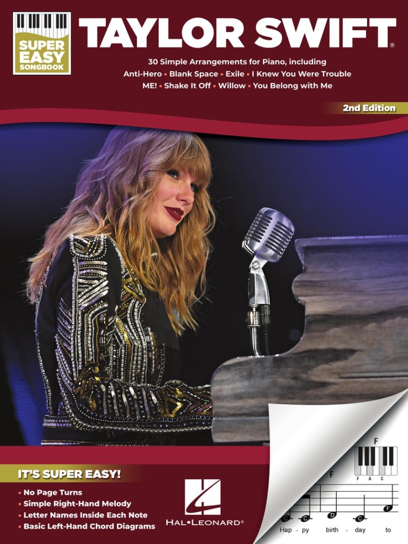Taylor Swift: Super Easy Songbook (2nd Edition) - Swift - Easy Piano - Book