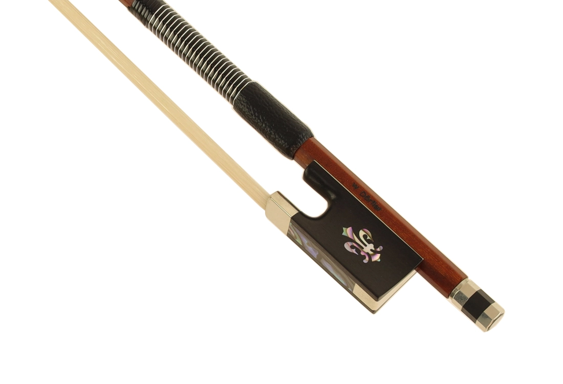 Pernambuco Violin Bow, Octagonal w/Fleur-de-Lys Inlay