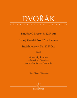Baerenreiter Verlag - String Quartet no. 12 in F major op. 96 American Quartet - Dvorak - String Quartet