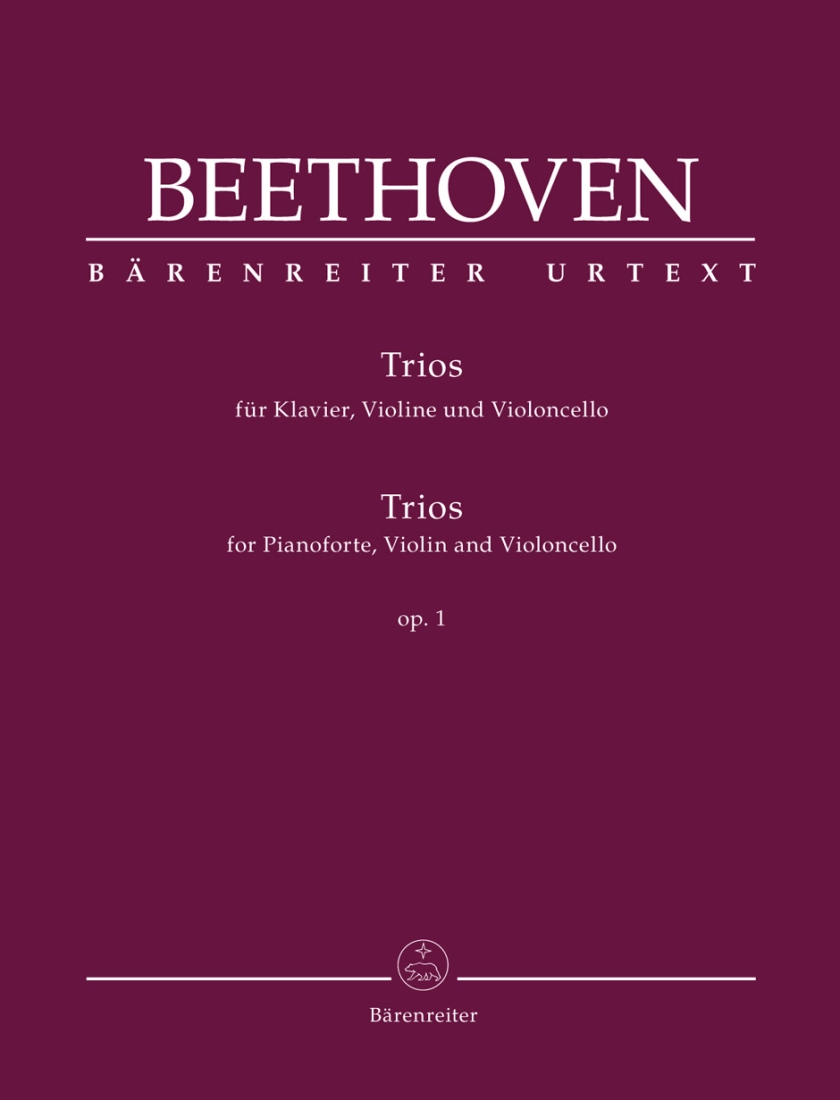 Trios for Pianoforte, Violin and Violoncello op. 1 - Beethoven/Del Mar - Score/Parts