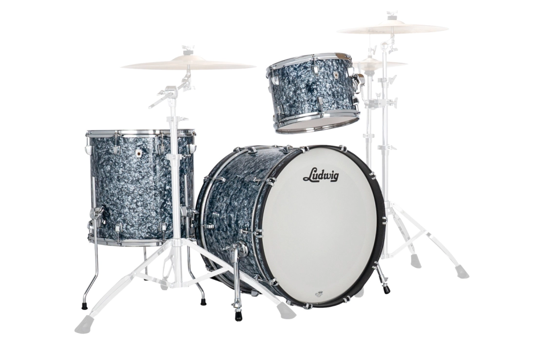 NeuSonic 3-Piece Shell Pack (22,13,16) - Steel Blue Pearl