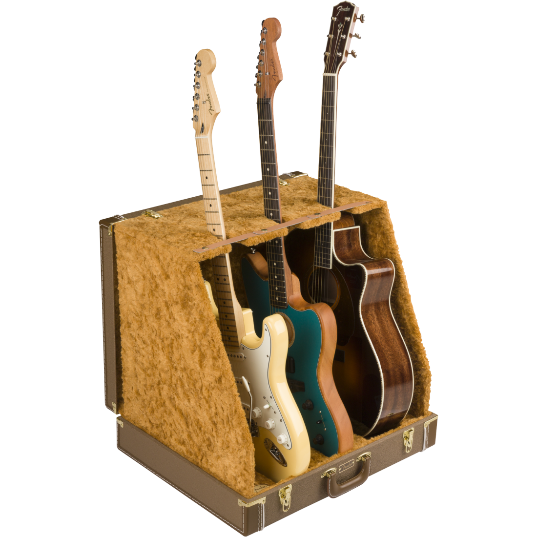 Classic Series Case Stand - 3 Guitar, Brown