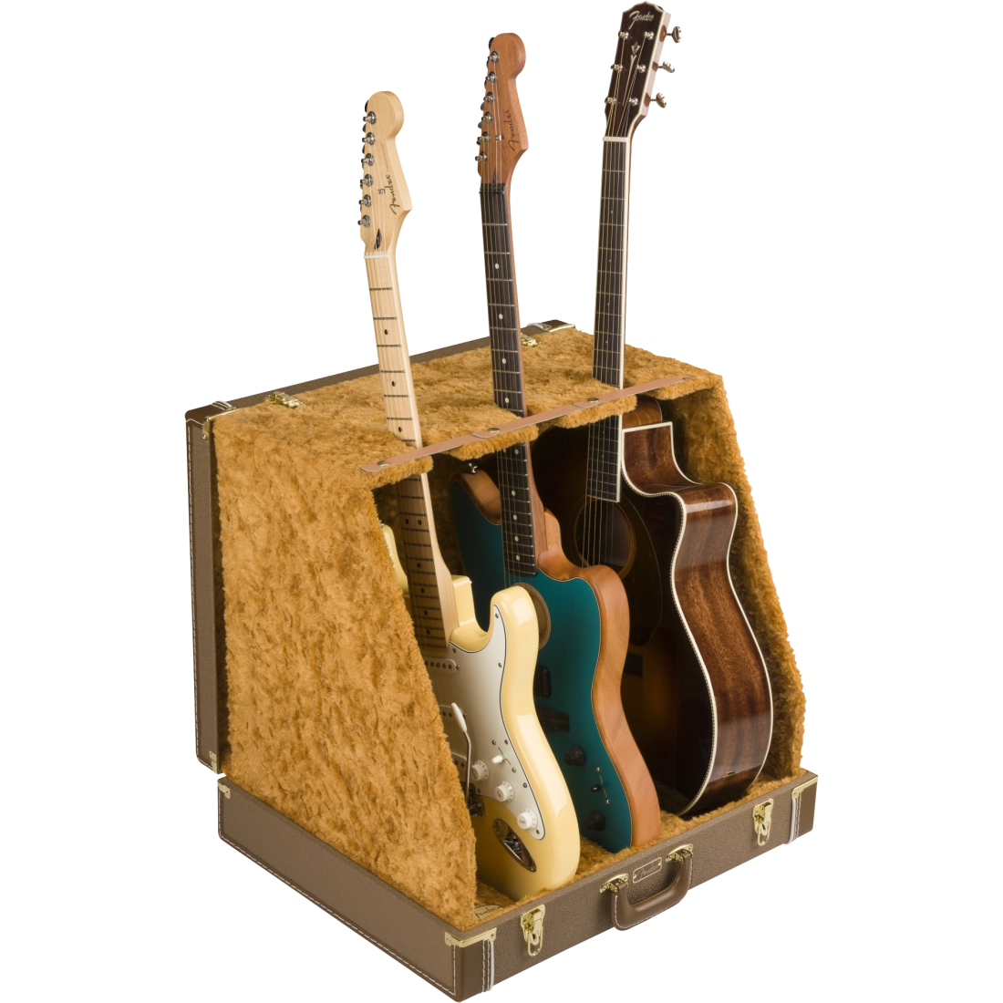 Classic Series Case Stand - 3 Guitar, Brown