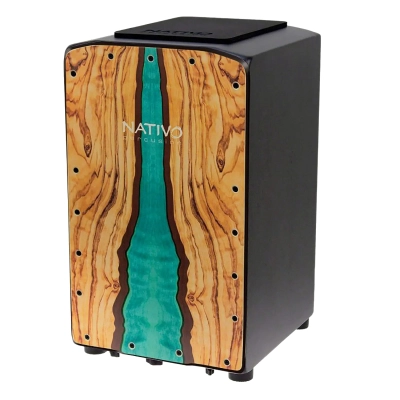 Nativo Percusion - Pro Cajon with Adjustable Snare - Wave